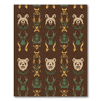 Brown Panda Laurel Whimsical Repeat Rug