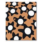 Mid Century Starburst Orange Black Rug