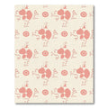 Soft Pink Abstract Organic Shape Composition Rug