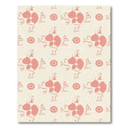 Soft Pink Abstract Organic Shape Composition Rug