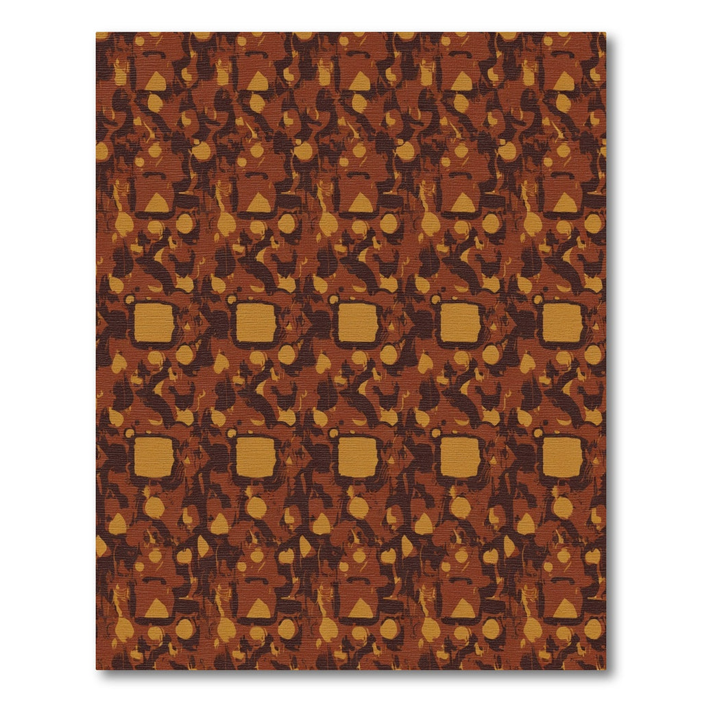 Earthy Terracotta Abstract Shape Rug