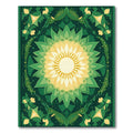 Emerald Green Floral Sunburst Rug