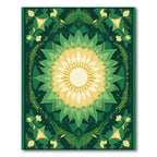 Emerald Green Floral Sunburst Rug