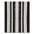 Black White Gray Striped Triangle Rug