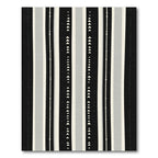 Black White Gray Striped Triangle Rug