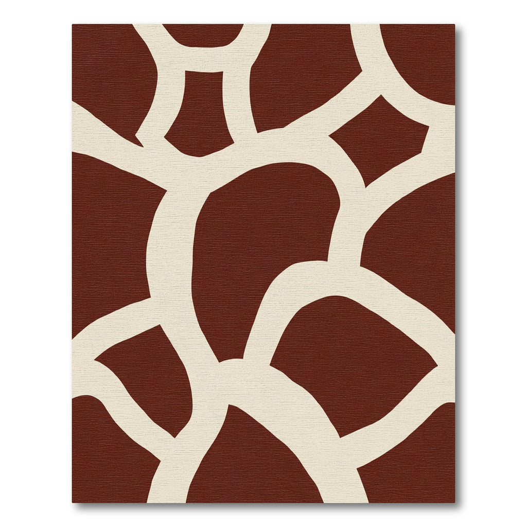 Red And Cream Giraffe Spot Rug
