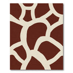 Red And Cream Giraffe Spot Rug