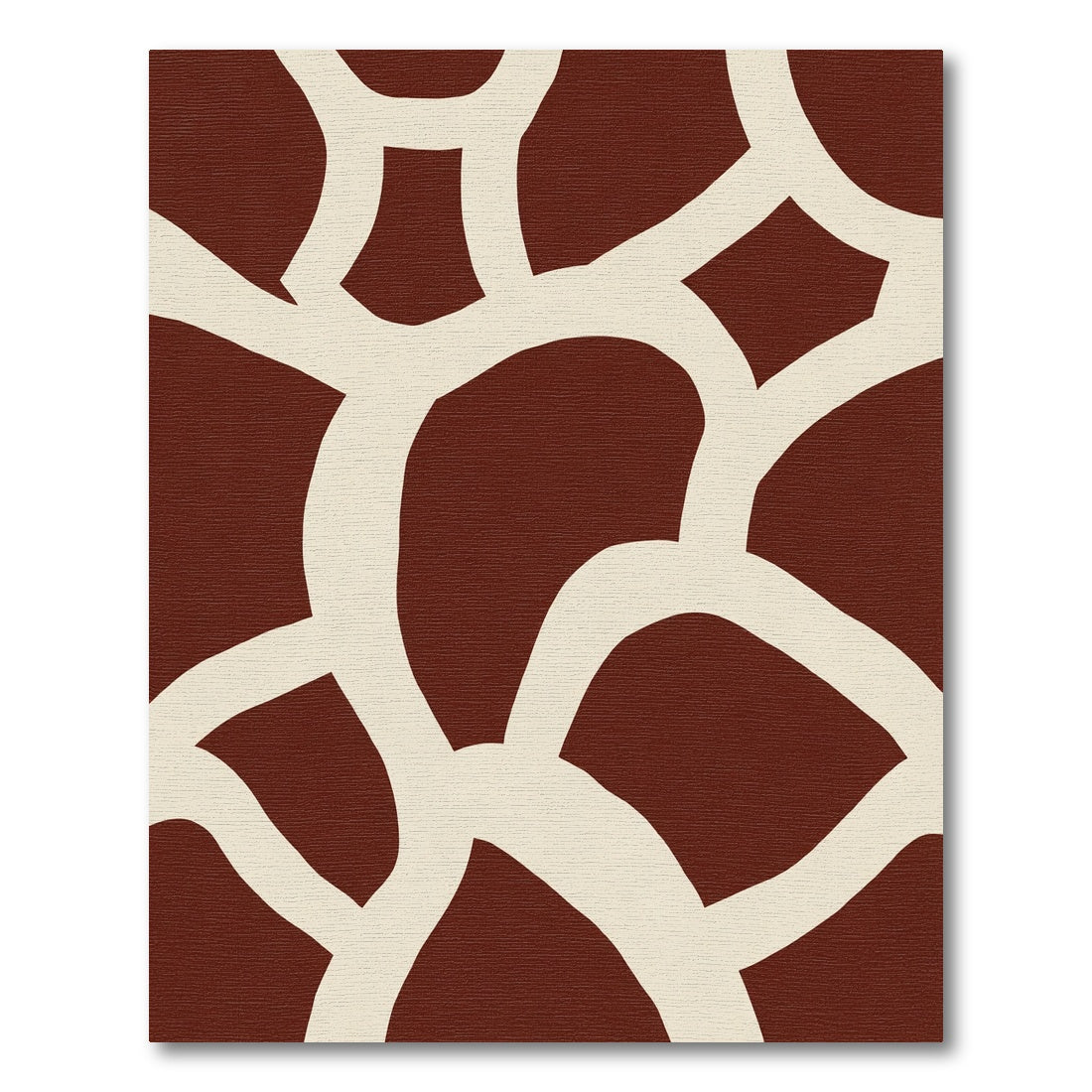 Red And Cream Giraffe Spot Rug