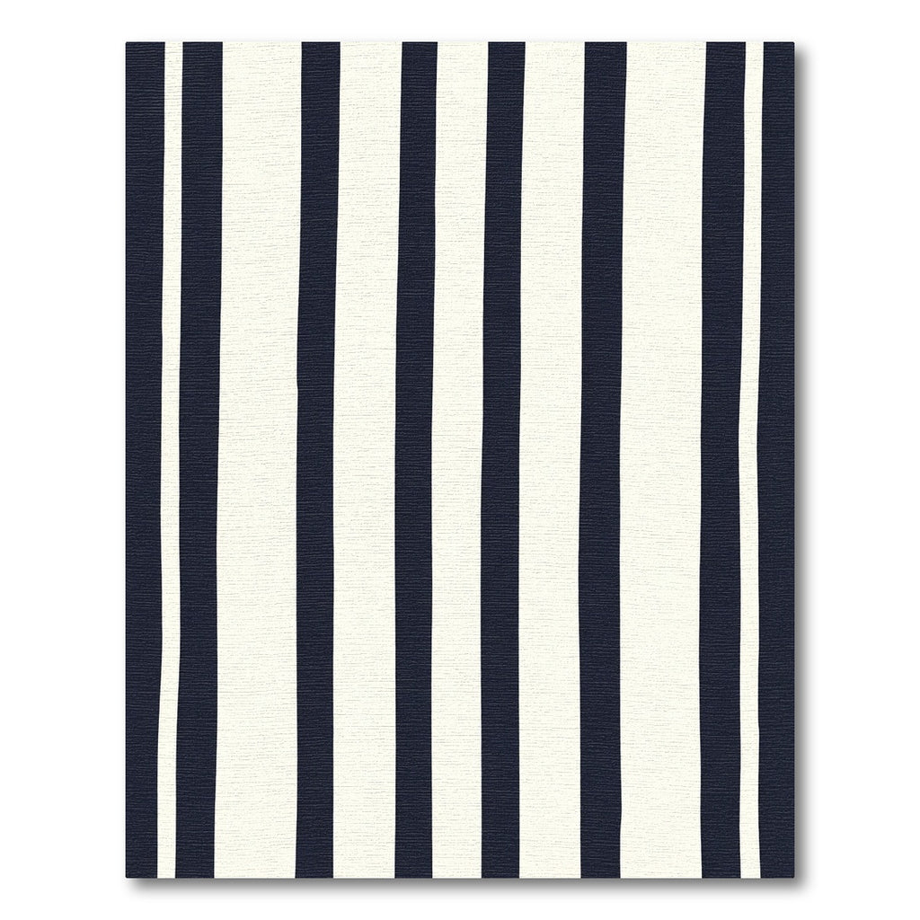 Classic Navy Cream Vertical Stripe Rug