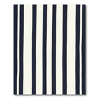 Classic Navy Cream Vertical Stripe Rug