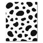 Black White Amorphous Spots Rug