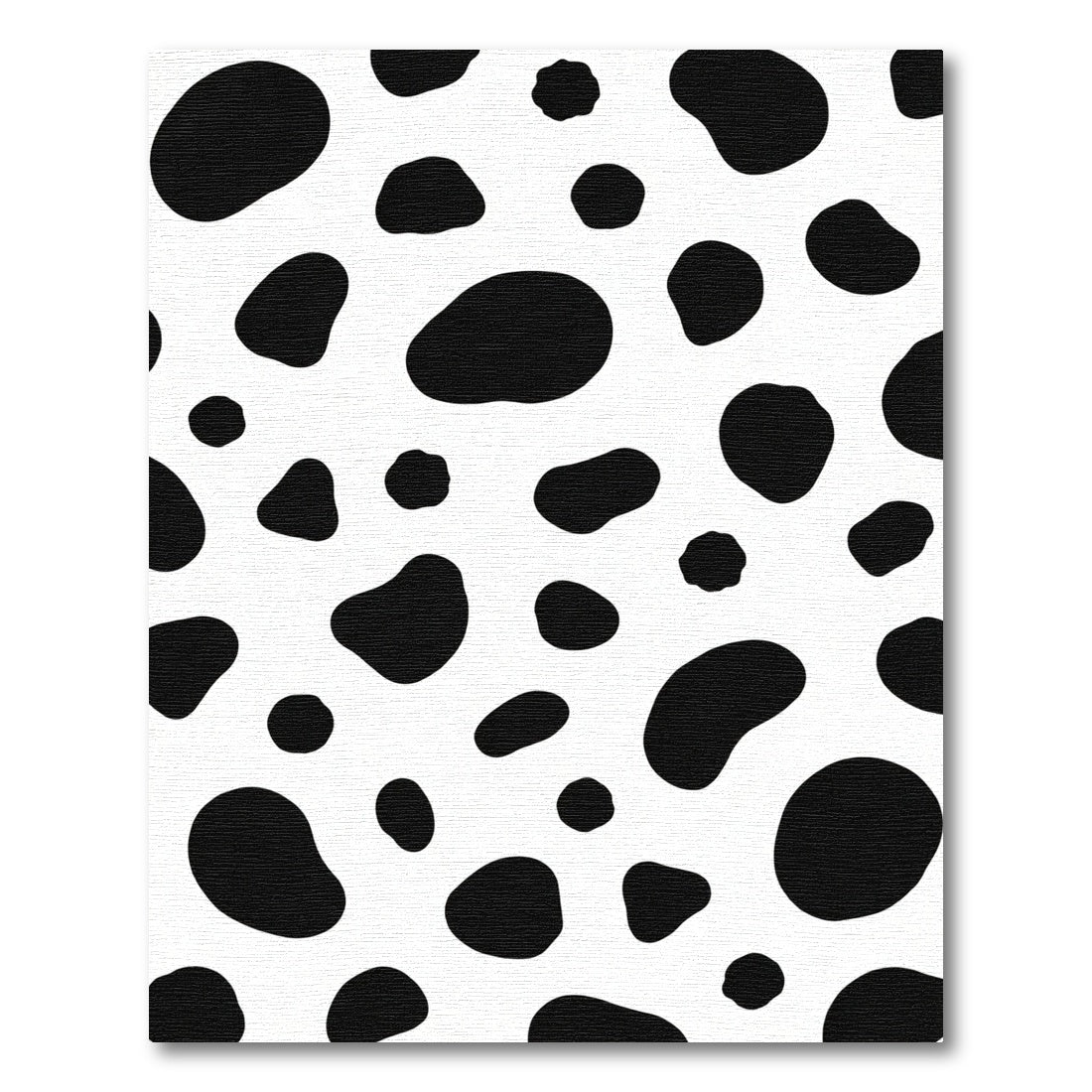 Black White Amorphous Spots Rug