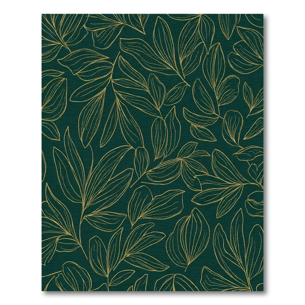 Emerald Gold Botanicals Leaf Rug