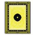 Radiant Yellow Sunburst Eye Mandala Rug