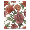 Burnt Sienna Floral Watercolor Arrangement Rug