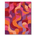 Bold Pink Orange Abstract Flow Rug