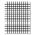 Bold Black White Grid Rug
