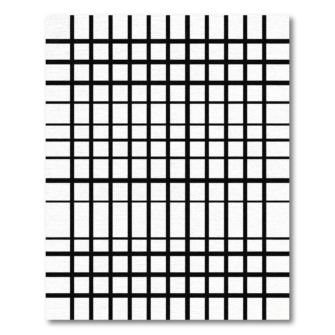Bold Black White Grid Rug