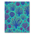 Teal Coral Garden Medallion Rug