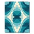 Art Deco Teal Archway Waves Rug