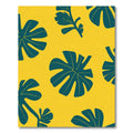 Teal Tropical Leaf Scatter Rug