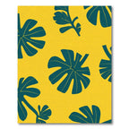 Teal Tropical Leaf Scatter Rug