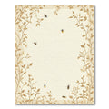 Earthy Brown Botanical Bee Garland Rug