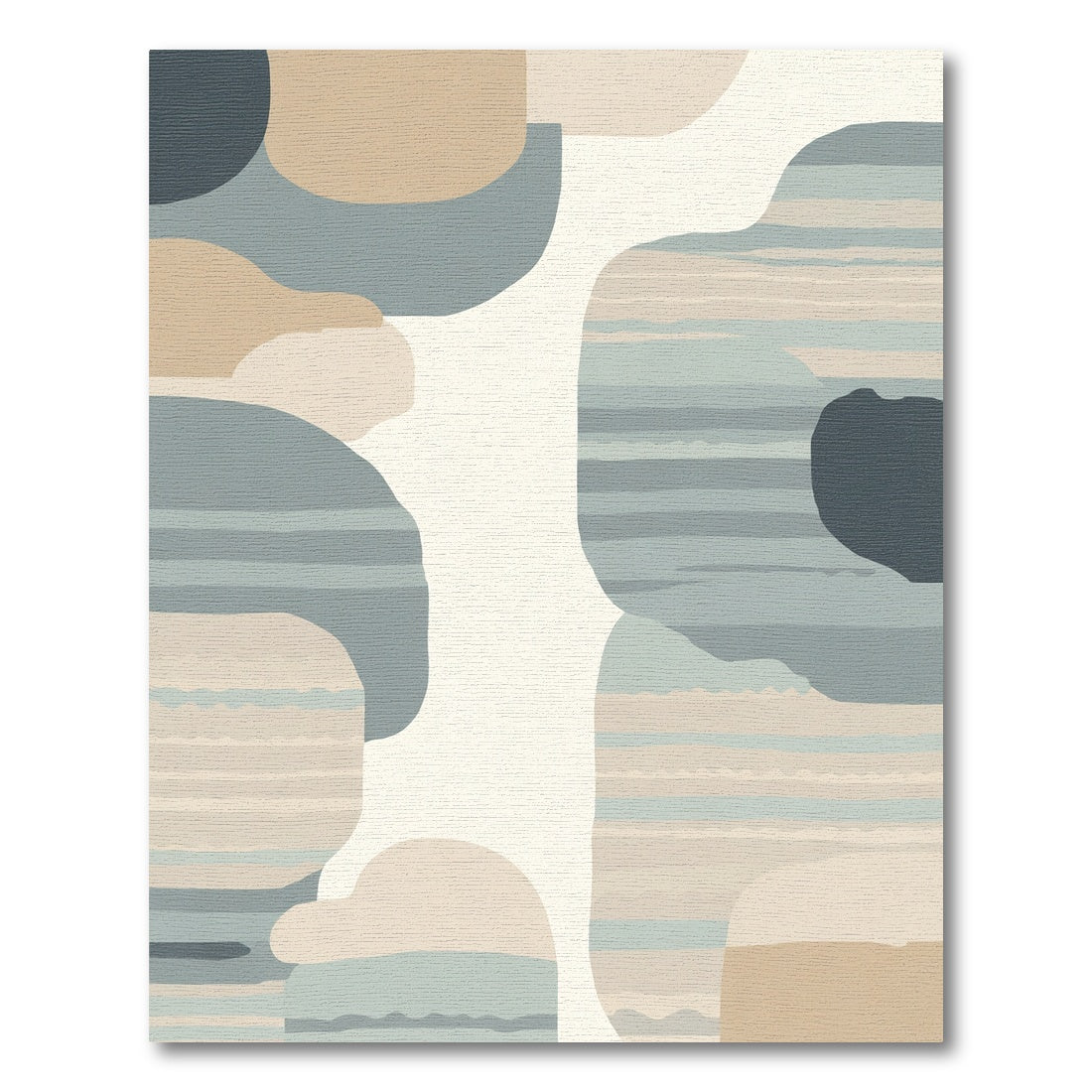 Coastal Abstract Organic Forms Rug