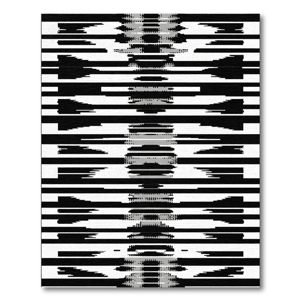 Bold Black White Geometric Lattice Rug