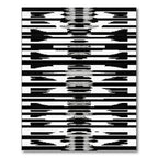 Bold Black White Geometric Lattice Rug