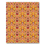 Golden Ochre Abstract Symmetrical Medallion Rug