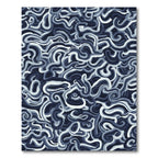 Oceanic Swirl Abstract Navy Rug