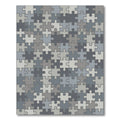 Gray Puzzle Piece Rug
