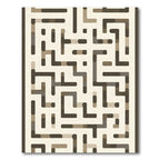 Earthy Tones Geometric Labyrinth Rug