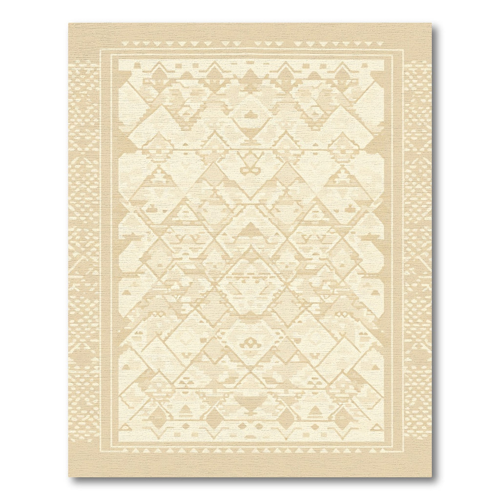 Cream Geo Diamond Tribal Rug