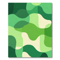Ombre Green Organic Shapes Rug