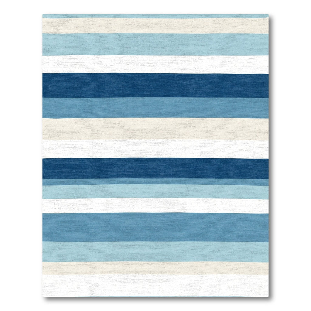 Coastal Blue Horizontal Stripe Rug