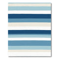 Coastal Blue Horizontal Stripe Rug