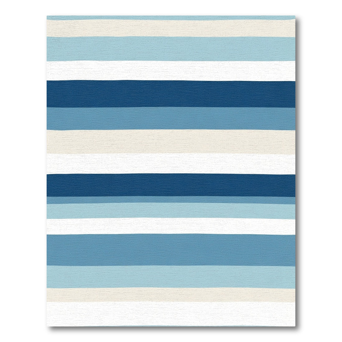 Coastal Blue Horizontal Stripe Rug