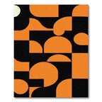 Bold Orange Geometric Abstract Rug