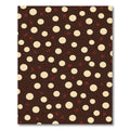 Dark Brown Cream Polka Dot Swirls Rug