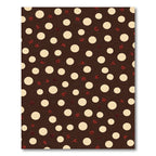 Dark Brown Cream Polka Dot Swirls Rug