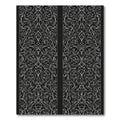 Black White Ornate Scrollwork Arrangement Rug