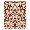 Deep Crimson Organic Swirl Symmetrical Rug