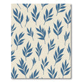 Deep Blue Foliage Silhouette Rug