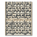 Geometric Maze In Beige Charcoal Rug