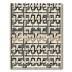 Geometric Maze In Beige Charcoal Rug