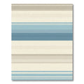 Coastal Blue Beige Horizontal Stripe Rug