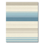 Coastal Blue Beige Horizontal Stripe Rug