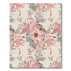Pastel Pink Floral Swirls Rug